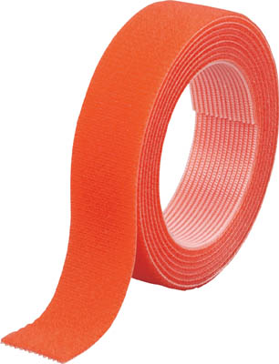 ＴＲＵＳＣＯ　マジックバンド結束テープ　両面　幅２０ｍｍＸ長さ１．５ｍ　オレンジ＿