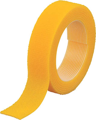 ＴＲＵＳＣＯ　マジックバンド結束テープ　両面　幅２０ｍｍＸ長さ１．５ｍ　黄＿