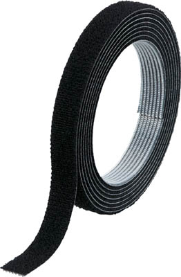 ＴＲＵＳＣＯ　マジックバンド結束テープ　両面　幅１０ｍｍＸ長さ１．５ｍ　黒＿