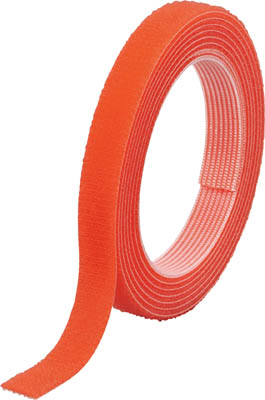 ＴＲＵＳＣＯ　マジックバンド結束テープ　両面　幅１０ｍｍＸ長さ１．５ｍ　オレンジ＿