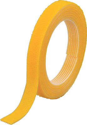 ＴＲＵＳＣＯ　マジックバンド結束テープ　両面　幅１０ｍｍＸ長さ１．５ｍ　黄＿