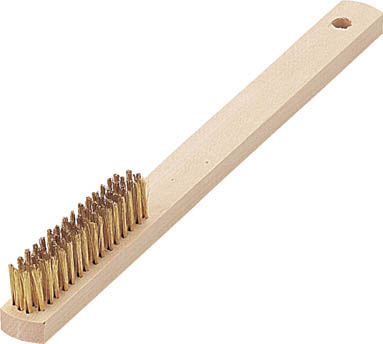 ＴＲＵＳＣＯ　木柄真鍮ブラシ４行　真鍮＿