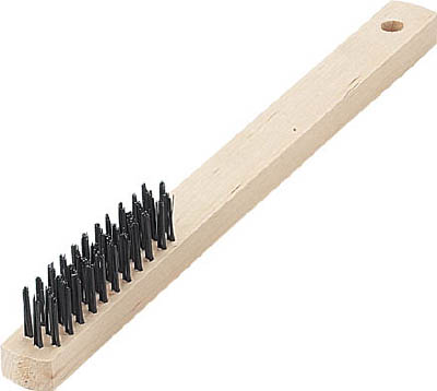 ＴＲＵＳＣＯ　木柄３行ブラシ　焼入鋼線＿