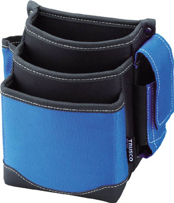 ＴＲＵＳＣＯ　腰袋　３段　携帯電話ホルダー付き　ブルー＿