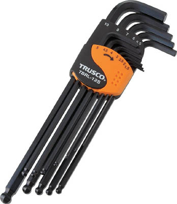 ＴＲＵＳＣＯ　ボールポイント六角棒レンチセット　ロングタイプ　１２本組＿