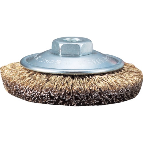 ＴＲＵＳＣＯ　電動工具用ベベルブラシ　８５　真鍮めっき　線径０．２７＿