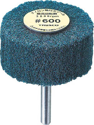 ＴＲＵＳＣＯ　ナイロン軸付ホイール　外径８０Ｘ厚２５Ｘ軸６　５個入　６００♯＿