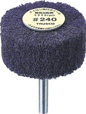 ＴＲＵＳＣＯ　ナイロン軸付ホイール　外径１００Ｘ厚２５Ｘ軸６　５個入　２４０♯＿