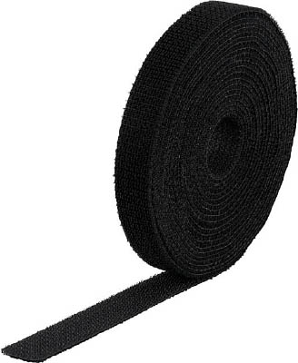 ＴＲＵＳＣＯ　マジック結束テープ　両面　黒　４０ｍｍ×２５ｍ＿