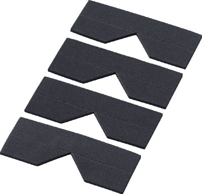 ＴＲＵＳＣＯ　エッジクッションテープ　コーナー用　ブラック　４枚入＿