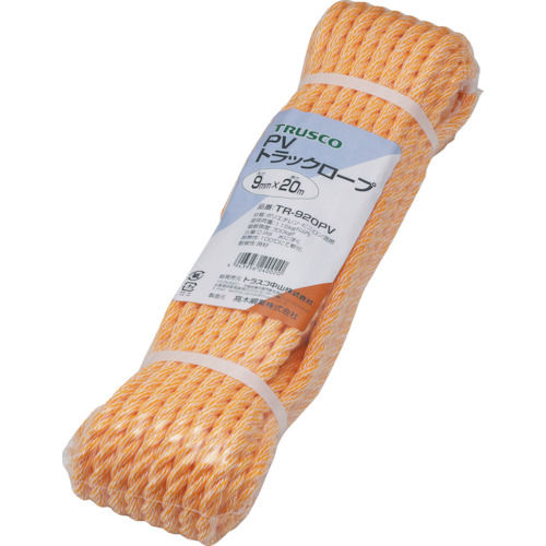 ＴＲＵＳＣＯ　ＰＶトラックロープ　３つ打　線径９ｍｍＸ長さ２０ｍ＿