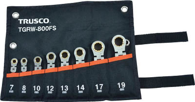 ＴＲＵＳＣＯ　首振ラチェットコンビネーションレンチセット（ショートタイプ）８本組＿