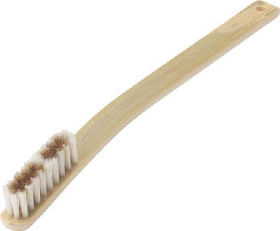 ＴＲＵＳＣＯ　プロ用手植竹ブラシ　曲柄　ナイロン真鍮ミックス＿