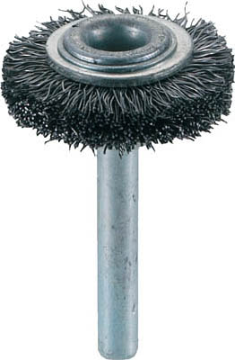 ＴＲＵＳＣＯ　軸付ホイールブラシ　３２Ｘ軸６　鋼線　線径０．３＿
