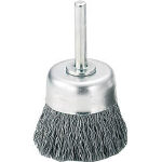 ＴＲＵＳＣＯ　軸付カップブラシ　５０Ｘ軸６　鋼線　線径０．３＿