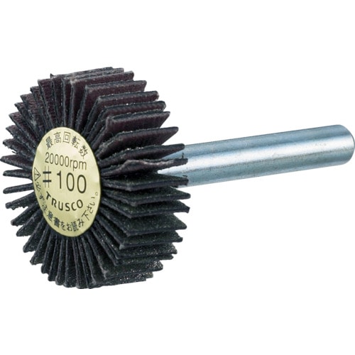 ＴＲＵＳＣＯ　ダイヤ軸付フラップホイール　オールダイヤ　５０Ｘ軸径６　１００＃＿