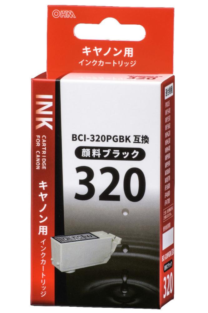 オーム電機　キヤノン　互換インクカートリッジ　ＢＣＩ－３２０用　ブラック（ＰＧＢＫ）