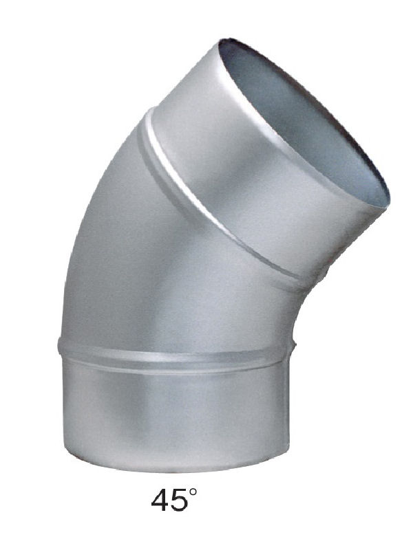 亜鉛引スパイラルダクト　エルボ　４５度　直径１５０ｍｍ