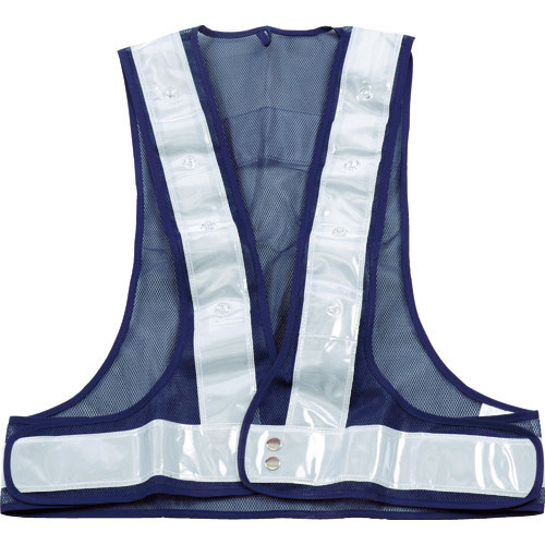 ＴＲＵＳＣＯ　ＬＥＤ付安全ベスト　ネイビー×反射材シルバー　青色ＬＥＤ＿
