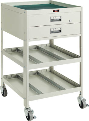 ＴＲＵＳＣＯ　ＢＵＷＦ型ワゴン　５００Ｘ５３０ＸＨ９００　３段　２段引出付＿