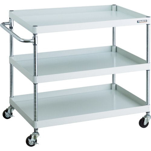 ＴＲＵＳＣＯ　フェニックスワゴン　７５０Ｘ５００　３段　７５ゴム車輪　Ｗ色＿