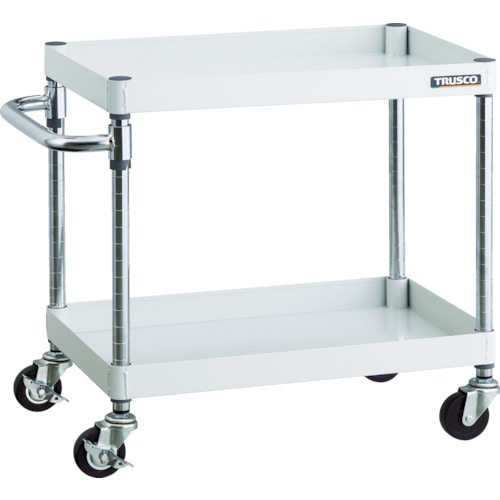 ＴＲＵＳＣＯ　フェニックスワゴン　６００Ｘ４００　２段　７５ゴム車輪　Ｗ色＿