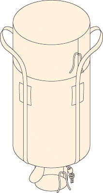 ＴＲＵＳＣＯ　コンテナバック２型　外径１１００ｍｍＸ高さ１０６０ｍｍ　排出口あり＿