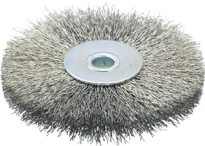 ＴＲＵＳＣＯ　ホイルブラシ　１００Ｘ１０ｍｍ穴　ステンレス線　線径０．３＿