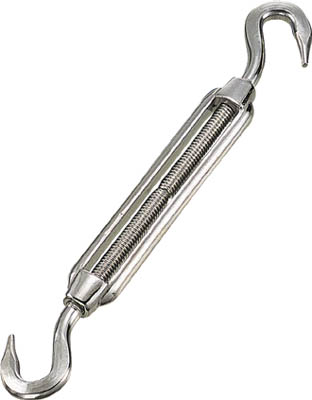 ＴＲＵＳＣＯ　ステン製枠式ターンバックル　フック＆フックタイプ　ねじ径Ｗ３／８＿