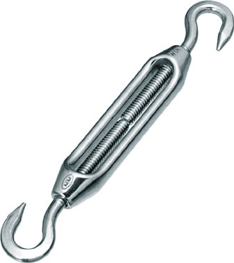 ＴＲＵＳＣＯ　ステン製枠式ターンバックル　フック＆フックタイプ　ねじ径Ｗ１／４＿