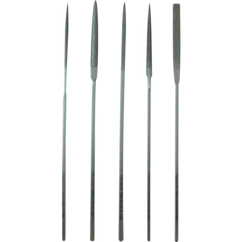 ＴＲＵＳＣＯ　ダイヤモンドニードルヤスリ　半丸・三角・平・角・丸　５本組Ｓ　中目　ＴＮＦＳ３＿