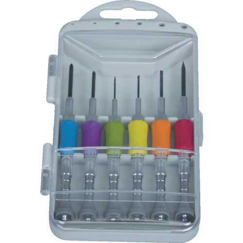 ＴＲＵＳＣＯ　クッショングリップ精密ドライバー　６本セット　ＴＣＳＤＡ－６Ｓ＿