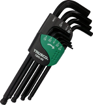 ＴＲＵＳＣＯ　ボールポイント六角棒レンチセット　９本組（インチタイプ）＿