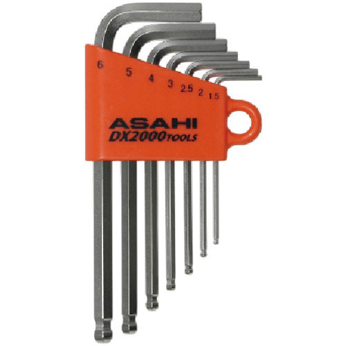 ＡＳＨ　めっきボールポイントショート六角棒レンチセット７本組　ＡＺＳ０７１０＿