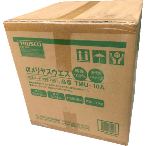 ＴＲＵＳＣＯ　αメリヤスウエス　汎用タイプ　　（１０ｋｇ入）　ＴＭＵ－１０Ａ＿