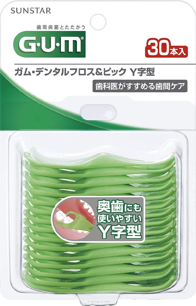 サンスター　ガムデンタルフロス＆ピック　Ｙ字型　３０本入