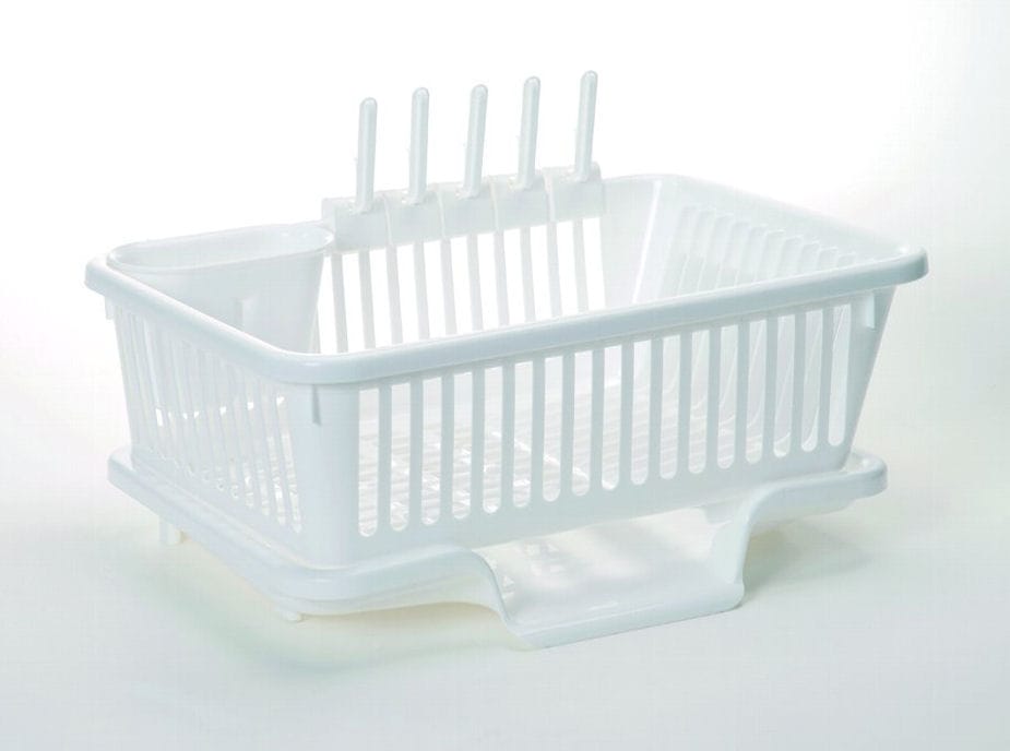 皿立て水切りカゴ流　ＣＴ　Ｎｏ１　タテ型　ホワイト