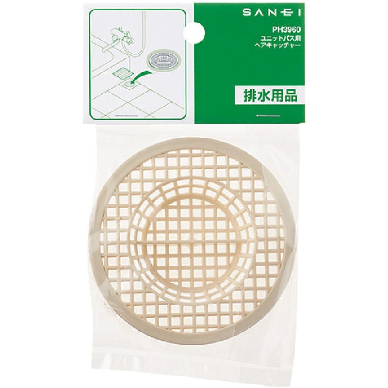 ＳＡＮＥＩ（サンエイ）ユニットバス用ヘアキャッチャー　固定ロック式　直径１０２ｍｍ　ＰＨ３９６０