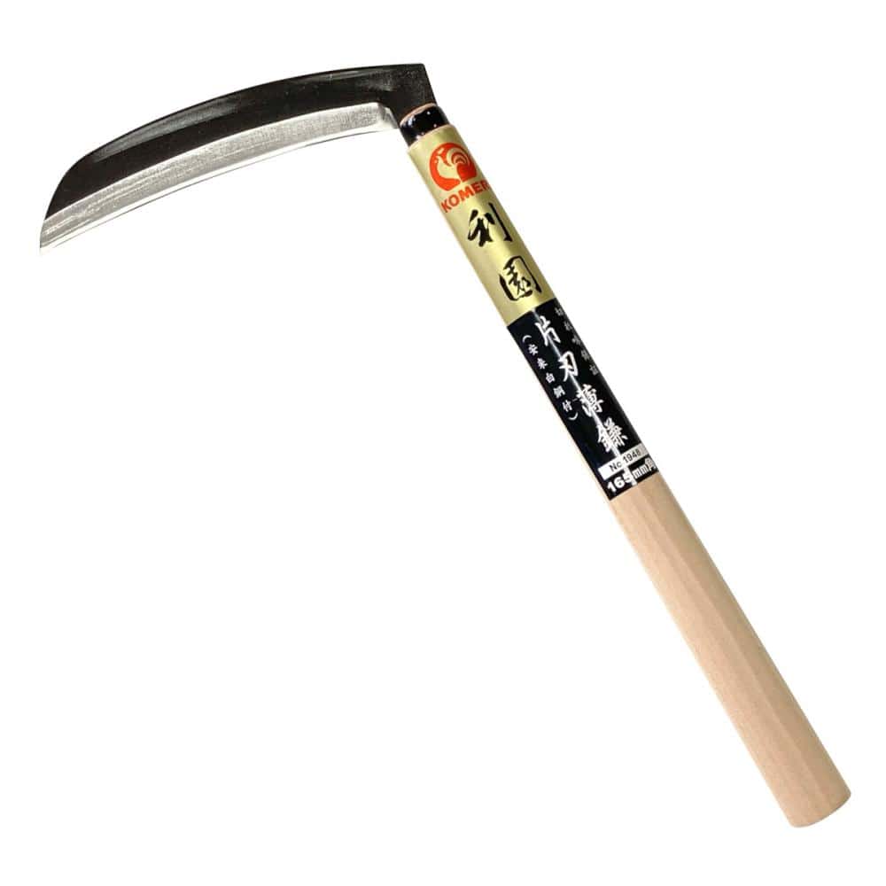 利園　片刃薄鎌　安来白鋼付　１６５ｍｍ角　ＮＯ１９４８