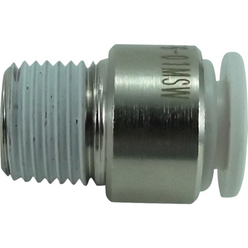 チヨダ　ファイブ六角穴付メイルコネクター　Ｗ（白）６ｍｍ・Ｒ１／８＿