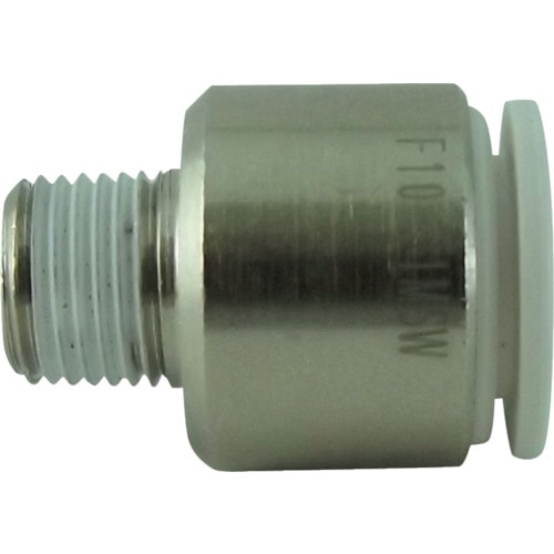 チヨダ　ファイブ六角穴付メイルコネクタ　Ｗ（白）１０ｍｍ・Ｒ１／８＿