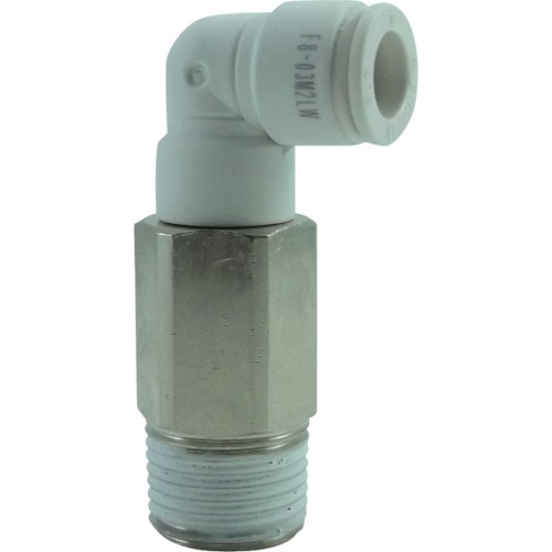 チヨダ　ファイブロングメイルエルボ　Ｗ（白）８ｍｍ・Ｒ３／８＿