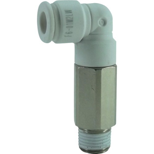 チヨダ　ファイブロングメイルエルボ　Ｗ（白）６ｍｍ・Ｒ１／８＿