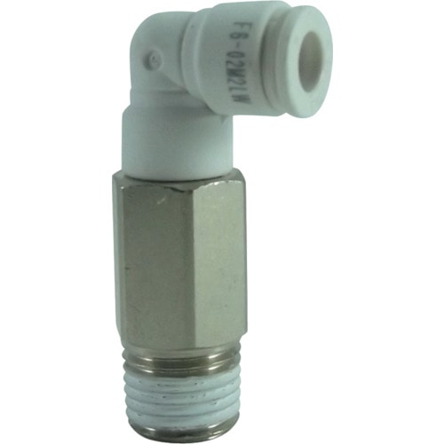 チヨダ　ファイブロングメイルエルボ　Ｗ（白）６ｍｍ・Ｒ１／４＿