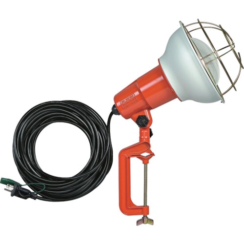 ハタヤ　防雨型作業灯　リフレクターランプ３００Ｗ　１００Ｖ接地付１０ｍ　バイス付＿