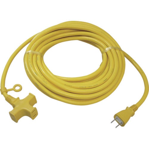 ＴＲＵＳＣＯ　３個口ソフトタイプ延長コード　イエロー＿