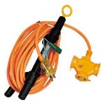 ハタヤ　防雨型２Ｐ・２Ｐ接地付兼用とび延長コード　１０ｍ＿