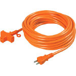 日動　十字トリプル延長コード　アース無し　２０ｍ　オレンジ＿