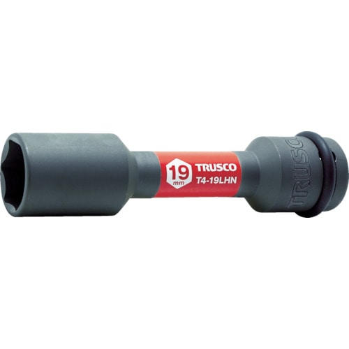 ＴＲＵＳＣＯ　インパクト用薄肉ホイルナットロングソケット　１９ｍｍ差込角１２．７＿