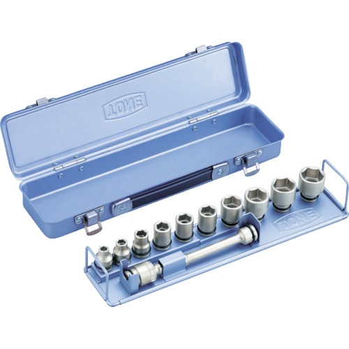 ＴＯＮＥ　インパクト用ソケットセット（メタルトレー付）　１２ｐｃｓ　ＮＶ３１０２＿